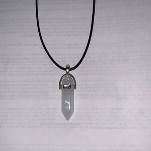 Crystal Necklace Gemstone Pendant Hexagonal